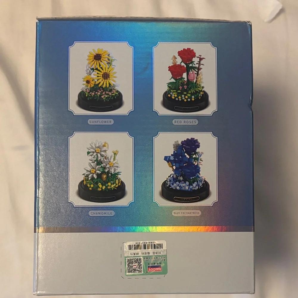 Blue and Purple Flower Building Set